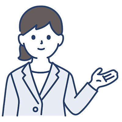お問い合わせを案内する女性保険員