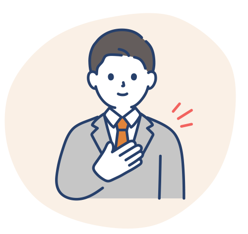 契約後のフォローアップをする男性保険員